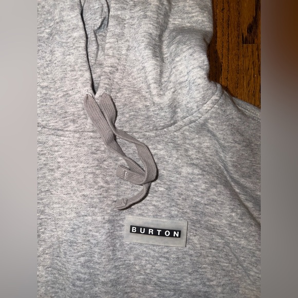 Burton Vault Pullover Hoodie Light Gray Hoodie with Black Accents Size XS - Picture 2 of 8